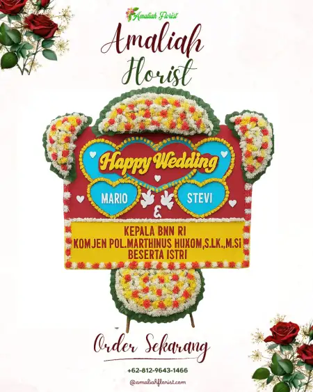 Papan Bunga Pernikahan Sukahayu